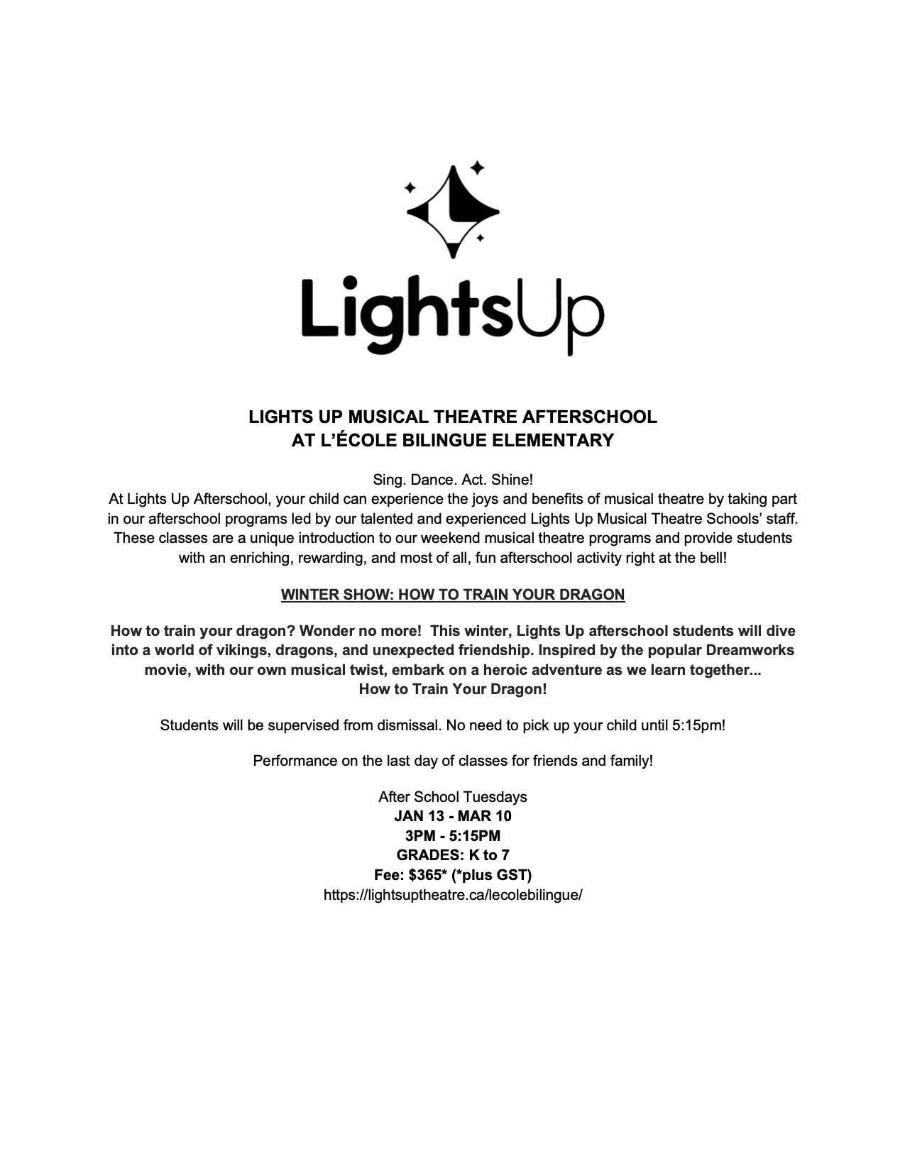 Lights Up Musical Theatre